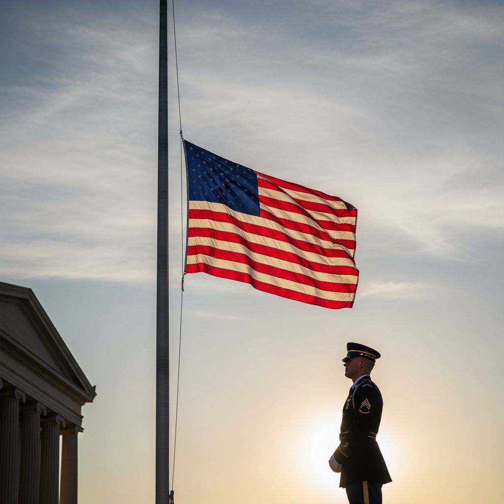 Understanding the legal authority behind half-staff flag proclamations and ceremonial protocols.