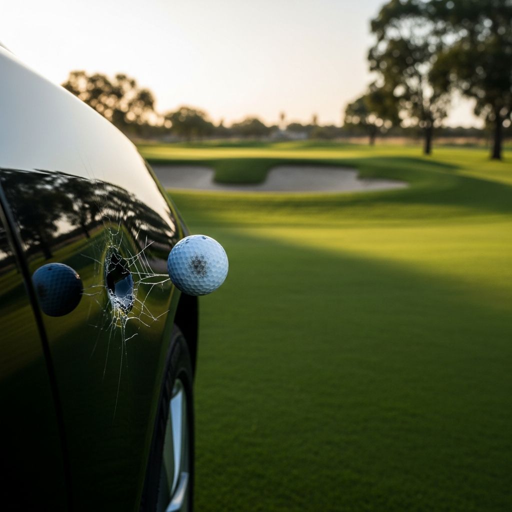 Unsure who pays when a golf ball dents your car? Learn liability rules, insurance options, and steps to recover costs effectively.