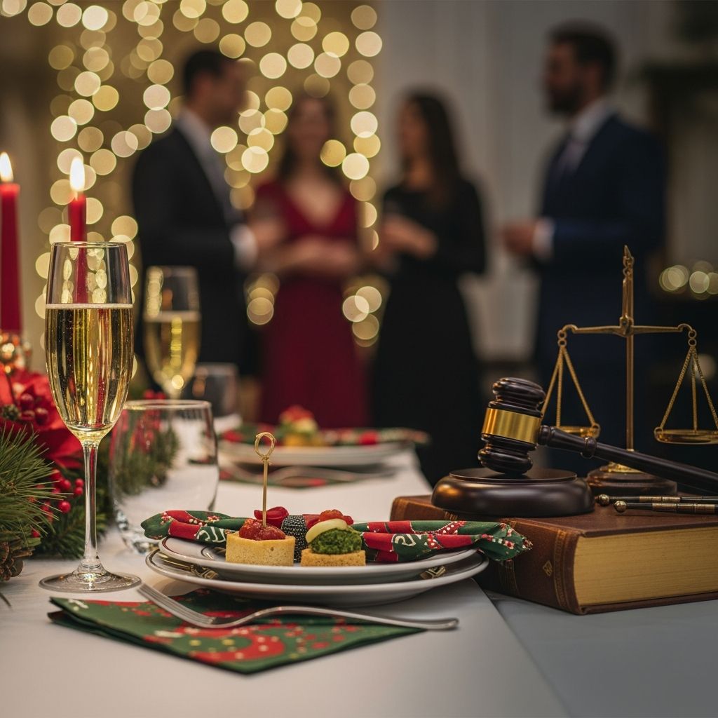 Essential legal strategies for hosting a safe, inclusive company holiday party without risking lawsuits or liabilities.