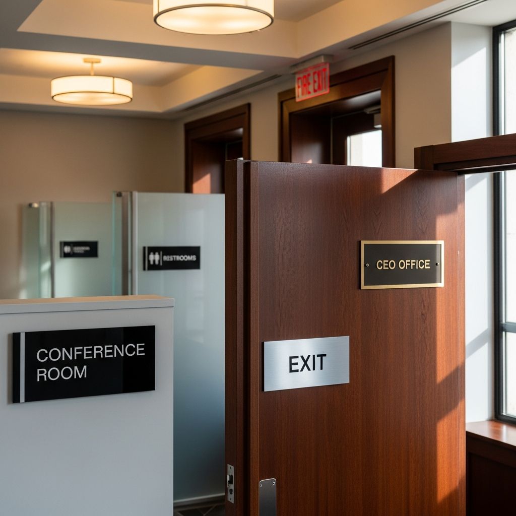 Unlock the power of door signs: enhance safety, branding, navigation, and legal compliance for your business environment.
