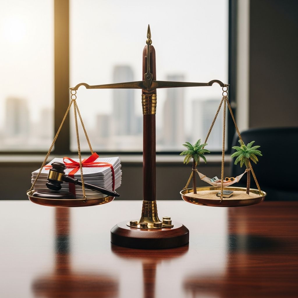 Navigate the challenges of taking time off while maintaining your legal practice and career advancement.