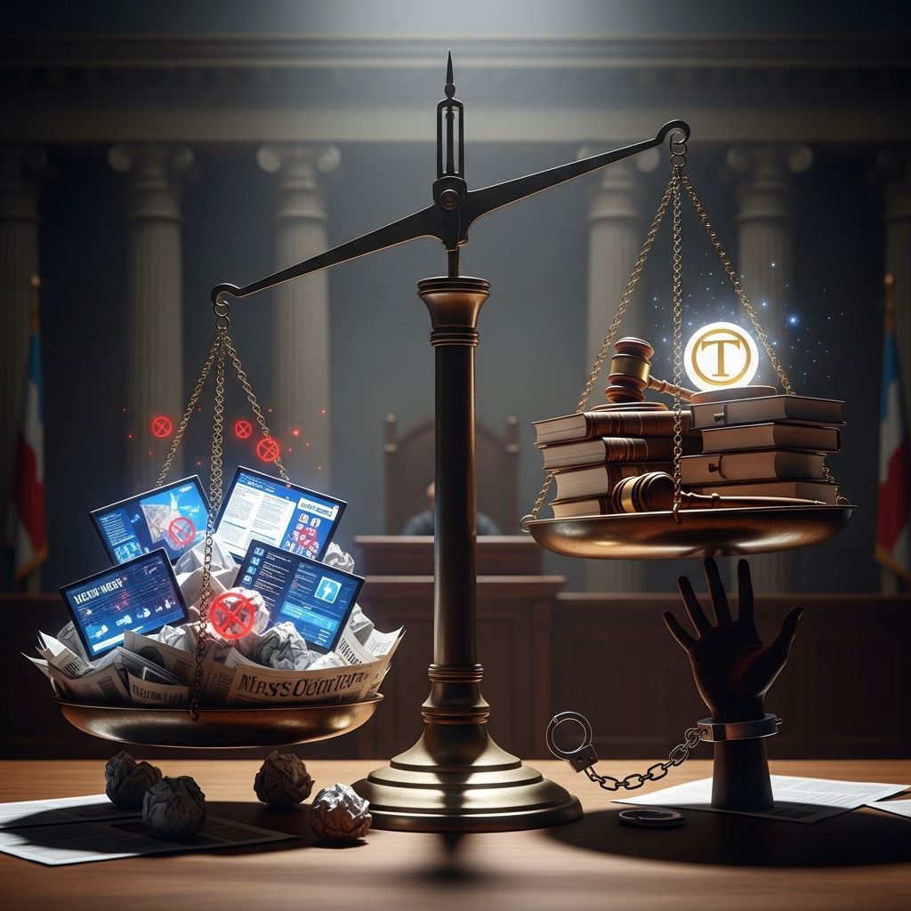 Exploring the boundaries of liability when false news causes harm: defamation, protections, and real-world implications.
