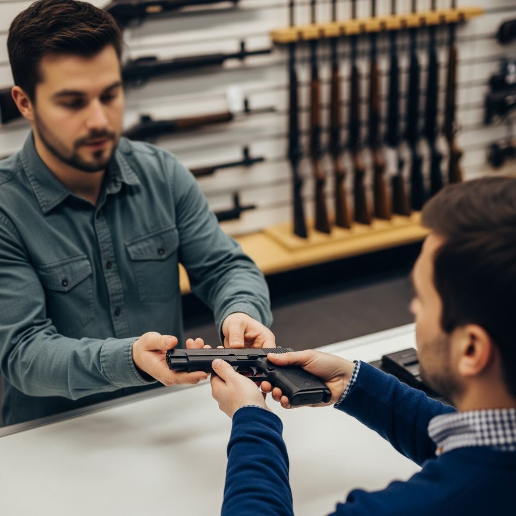 Understand the legal boundaries of purchasing guns for others to avoid felony charges like straw purchasing.
