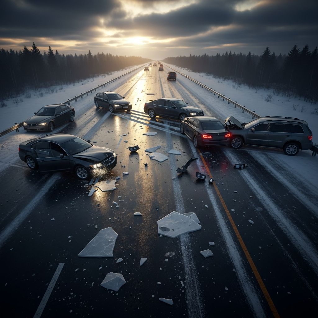 Unraveling fault in winter road crashes: driver duties, road maintenance failures, and paths to compensation amid icy perils.