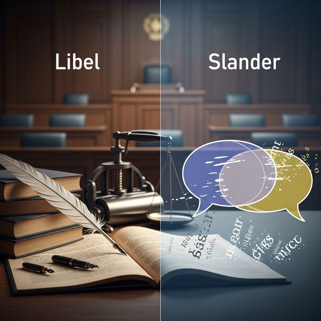 Understand the crucial distinctions between libel and slander in defamation law, and how they impact legal claims and remedies.