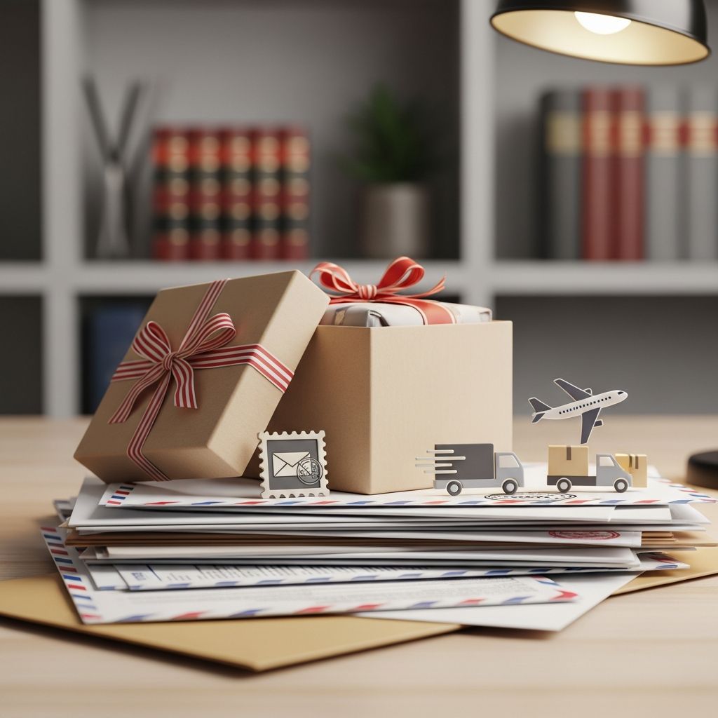 Understand what you can and cannot send as gifts through the mail legally.