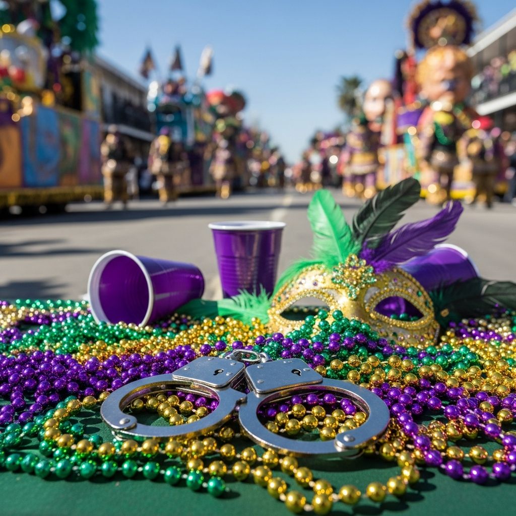 Essential rules and tips for lawyers and revelers to enjoy Mardi Gras without risking disbarment or jail time during Carnival season.