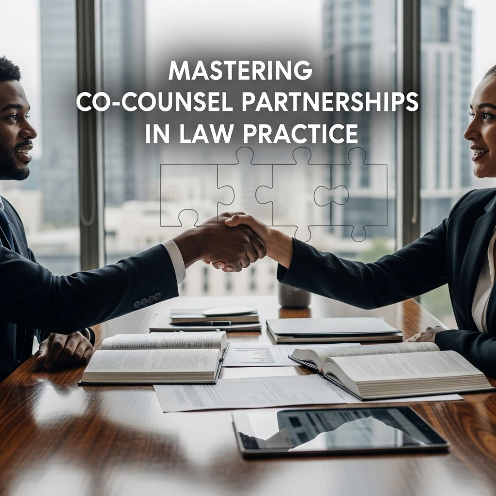 Unlock the full potential of co-counsel collaborations to enhance case outcomes, expand expertise, and build lasting professional networks.