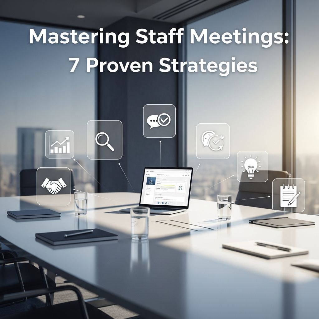 Unlock the power of productive staff meetings with strategies that boost efficiency, collaboration, and team morale in your organization.