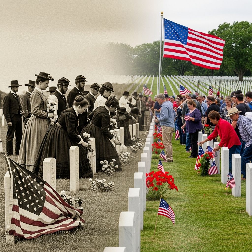 Tracing Memorial Day's transformation from grassroots Civil War tributes to America's official day of military remembrance.