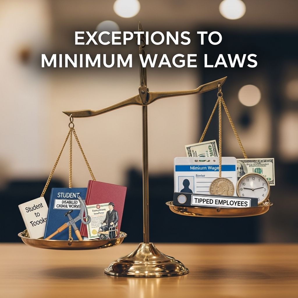 Discover key legal exceptions allowing employers to pay below minimum wage under federal and state rules.