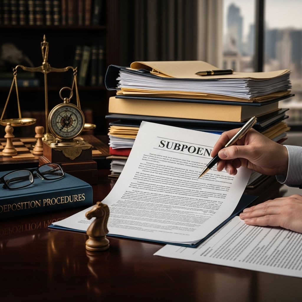 Master the process of handling a deposition subpoena with proven steps to protect your rights and ensure smooth compliance.