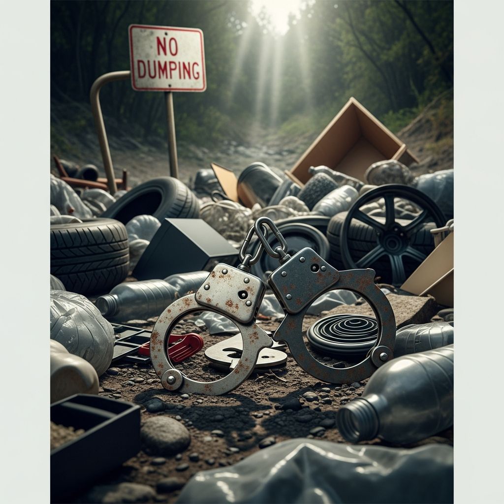 Understand the severe fines, jail time, and other penalties for illegal dumping across U.S. states and federal law.