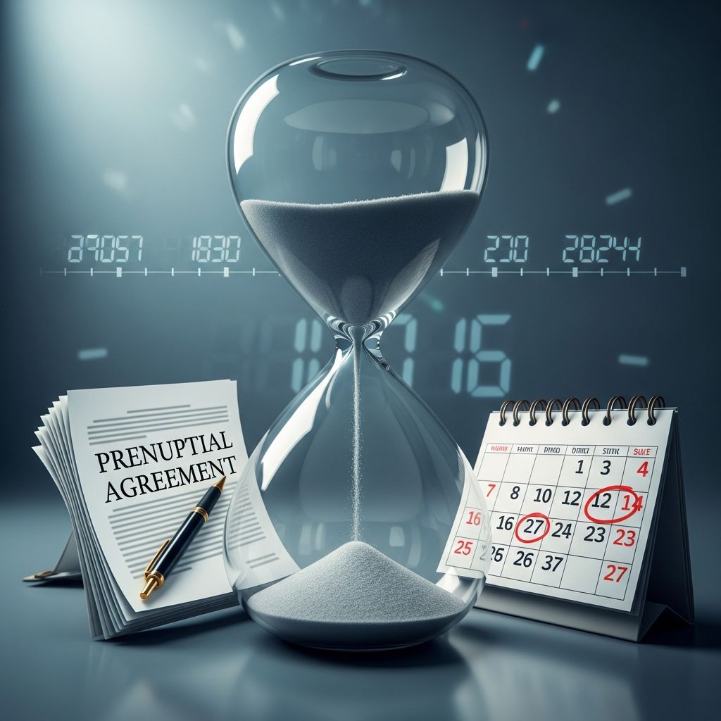 Understanding when it's appropriate to sign a prenup and how timing affects enforceability.