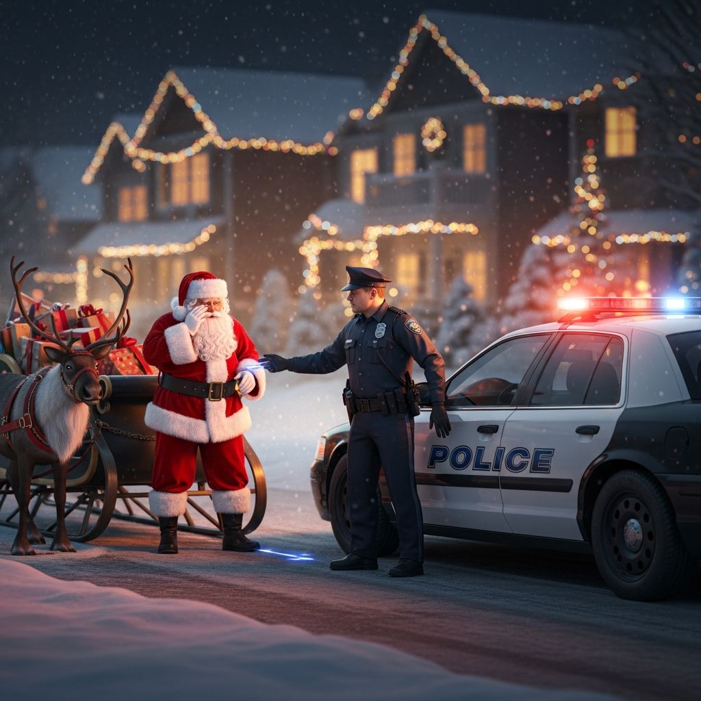 Unwrap the surprising tales of Santa Claus facing DUI charges in viral police encounters across America.
