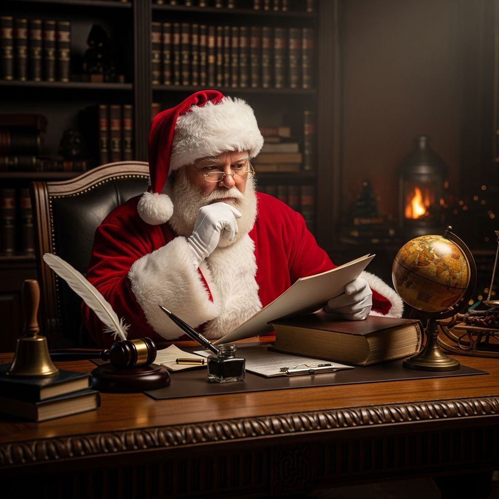 Unpacking the festive felonies: Could Santa's chimney drops and global gift spree land him in hot legal water this holiday season?