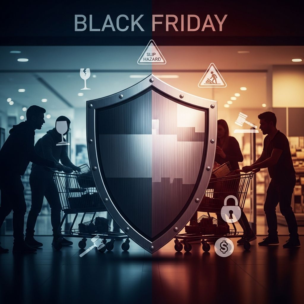 Essential strategies for retailers to minimize lawsuits, theft, and compliance issues during the high-stakes Black Friday rush.