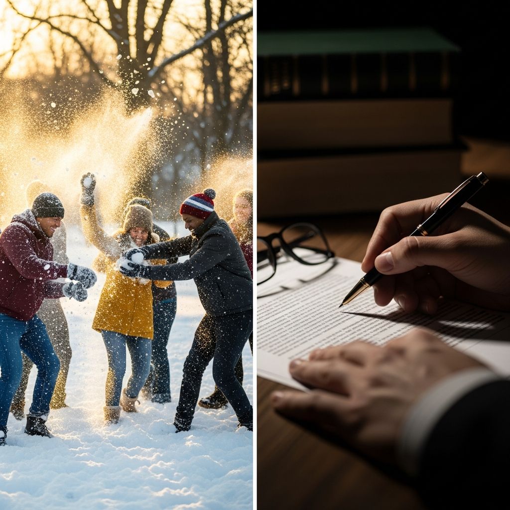 Discover if innocent snowball fights can lead to lawsuits, injuries, and serious legal trouble in winter play.