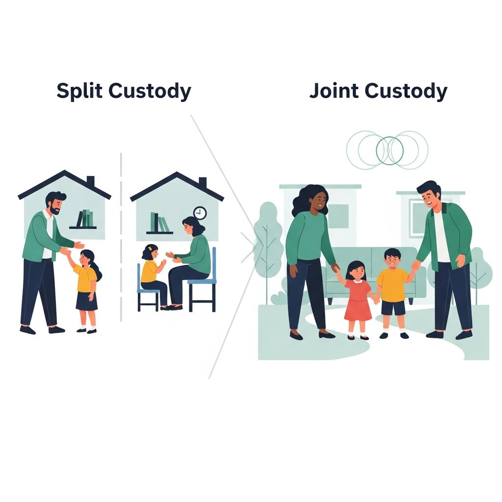 Unravel the distinctions between split custody and joint custody to make informed decisions for your children's future during divorce.