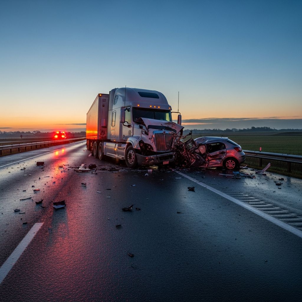 Master key legal tactics for securing justice and compensation after collisions with commercial trucks, inspired by landmark cases.