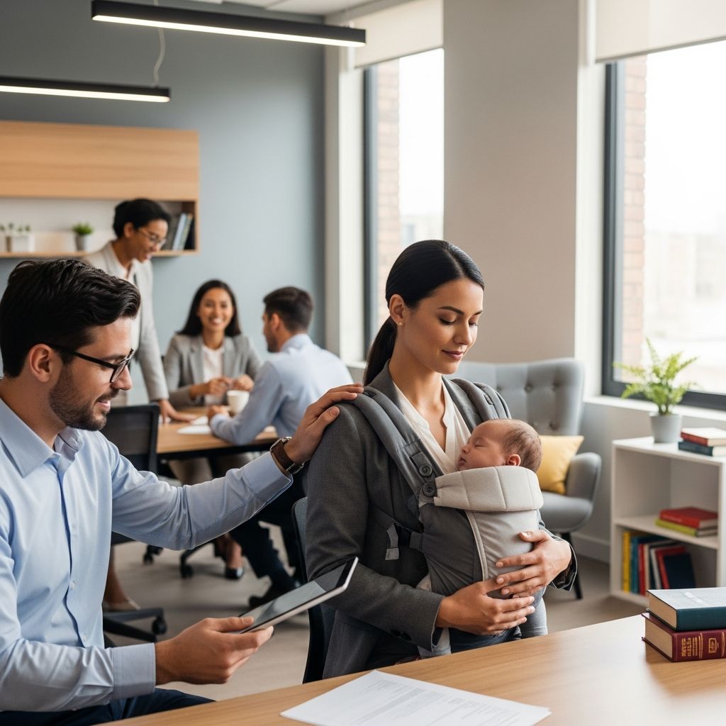 Explore innovative strategies for law firms to retain top talent by welcoming infants into the workplace and aiding parental transitions.