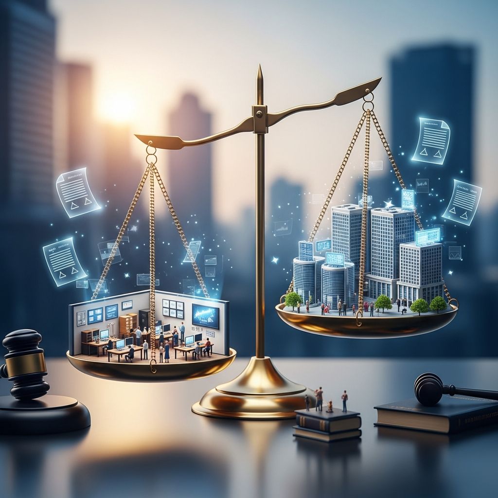 How a tech company's size shapes its legal battles, from antitrust scrutiny to patent defenses in the digital age.