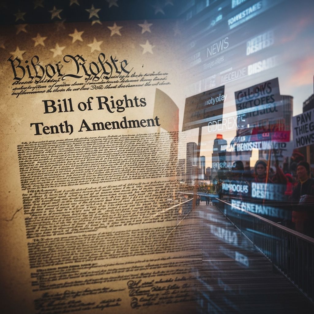 Exploring constitutional federalism, state powers, and contemporary interpretations of the Tenth Amendment.