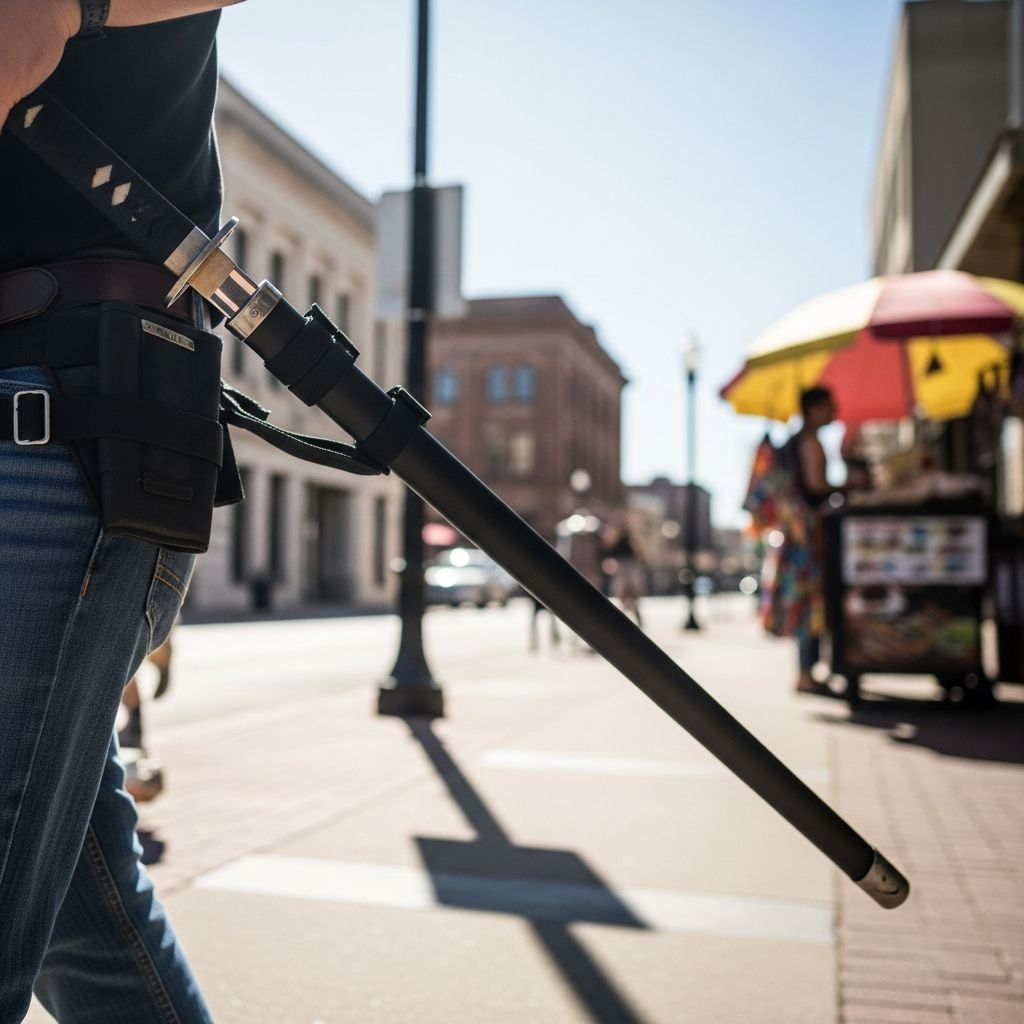 Discover Texas's 2017 law reform allowing adults to openly carry swords and large knives in most public spaces.