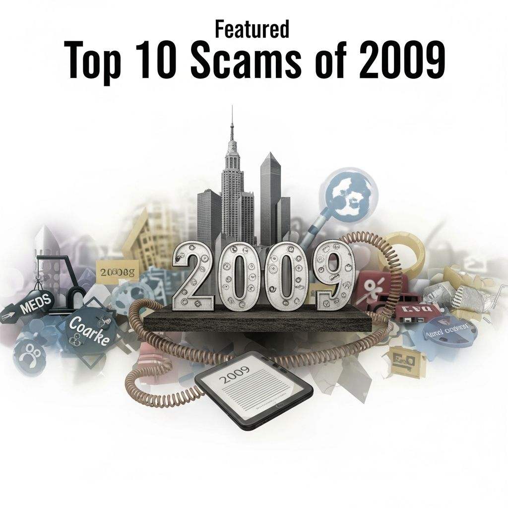 Unmasking the most notorious consumer scams from 2009 that preyed on economic fears and vulnerabilities.