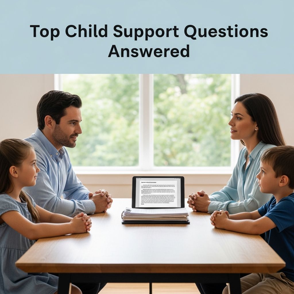 Essential answers to the most common child support queries for parents navigating divorce and custody.