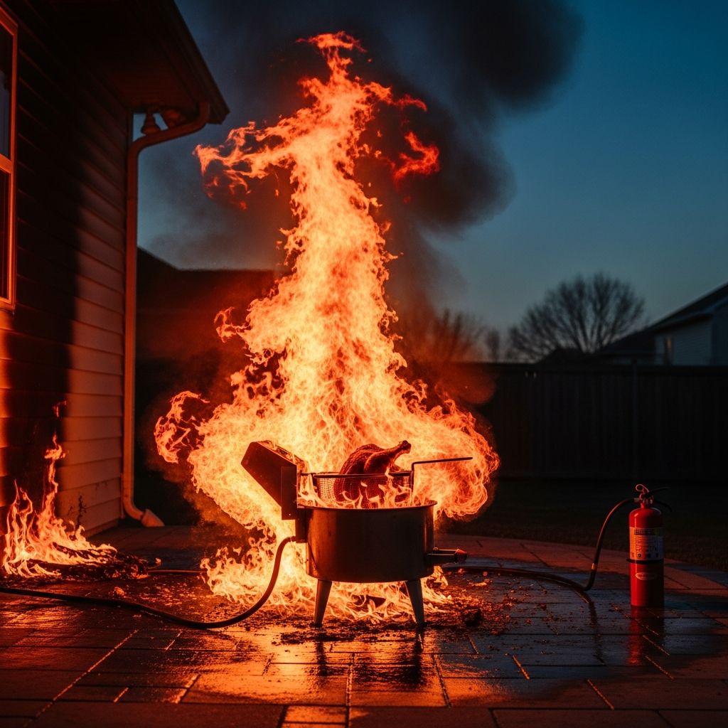 Understand turkey fryer dangers through real-world fire demonstrations and expert safety guidance.