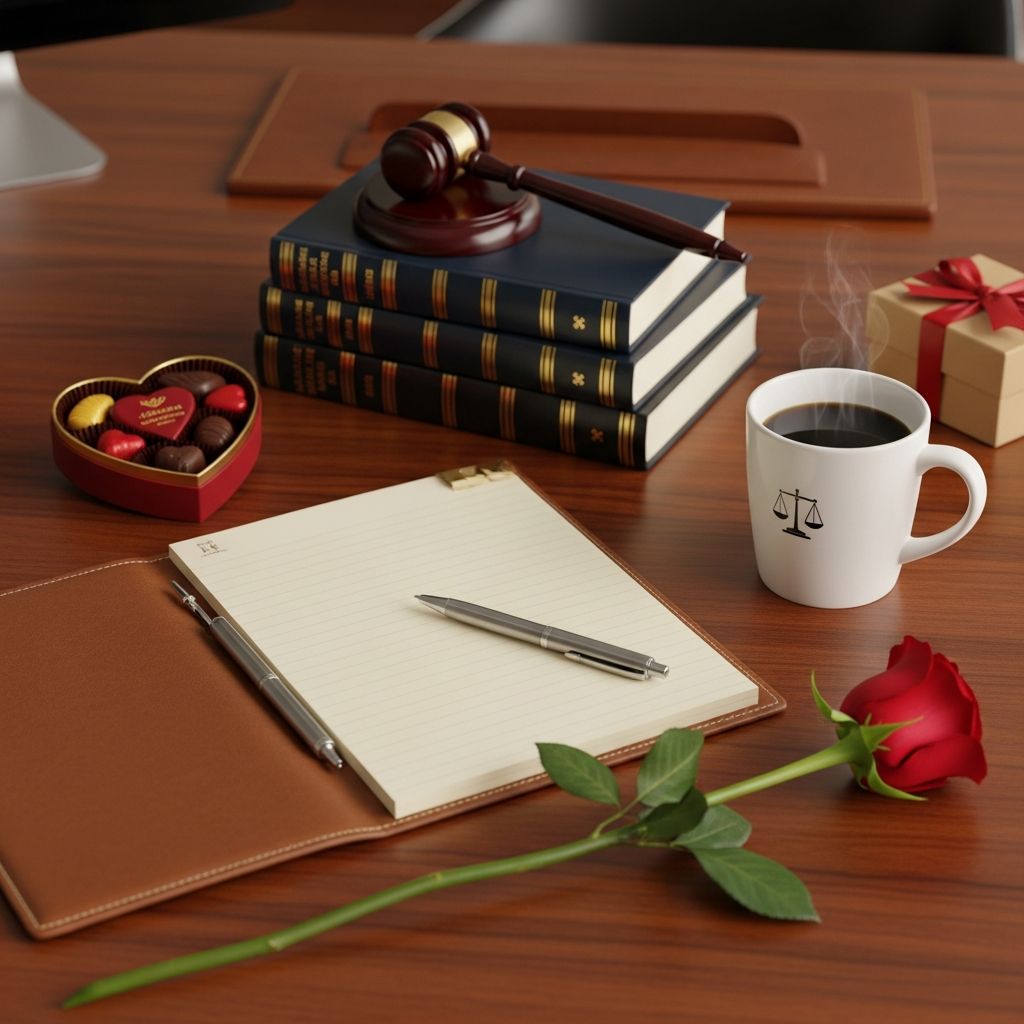 Discover 10 unique Valentine's Day gift ideas tailored for lawyers, blending professional tools, humor, and luxury to show appreciation.