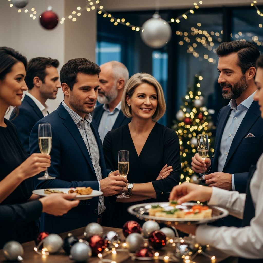 Navigate office holiday events with poise: essential strategies for professional conduct, smart socializing, and lasting positive impressions.