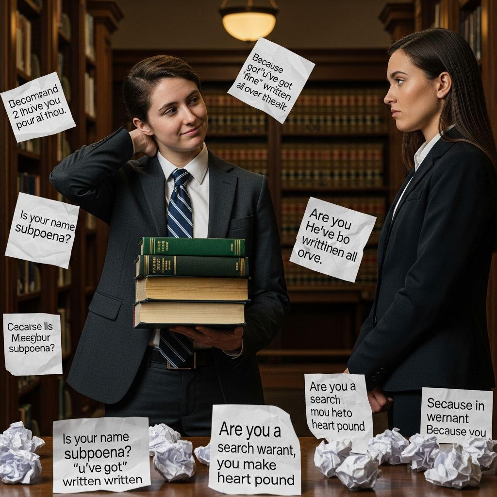 Discover the cringiest law-themed pickup lines that could tank your dating game in law school forever.