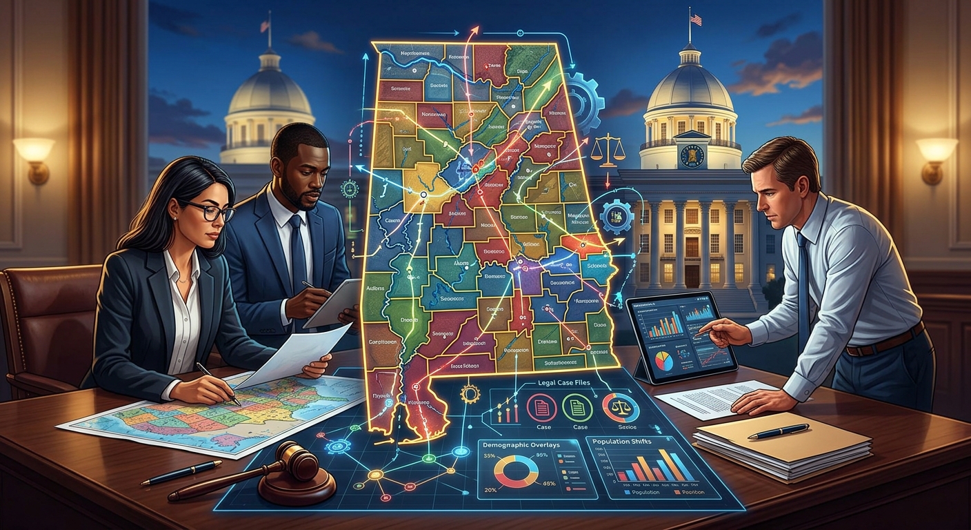 An in-depth analysis of the legal battles, Supreme Court rulings, and ongoing debates surrounding Alabama's electoral maps.