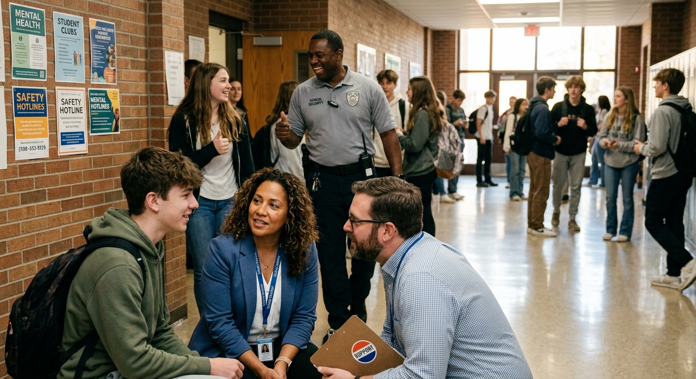 Replace punitive policing with mental health resources to support all students.