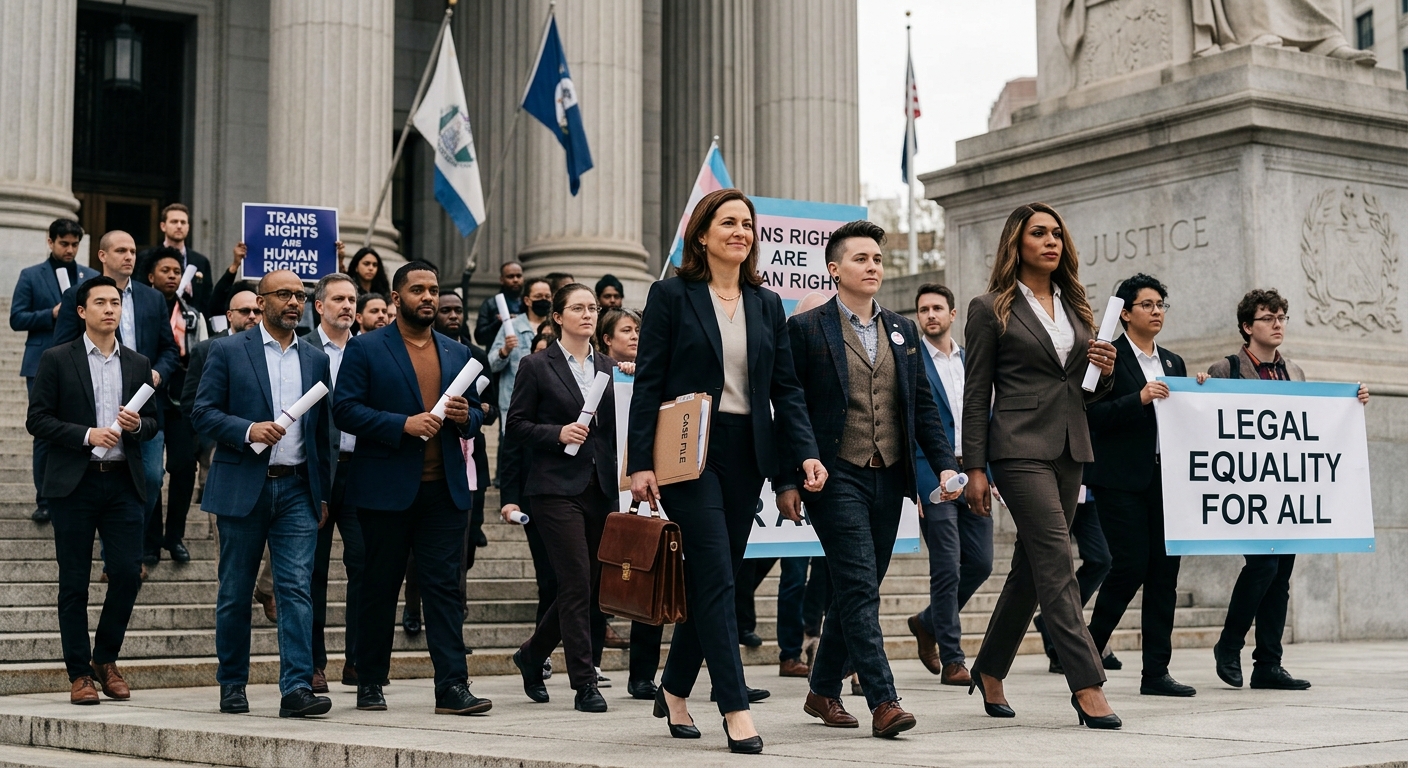 Inside the strategic courtroom battles defending transgender civil liberties.