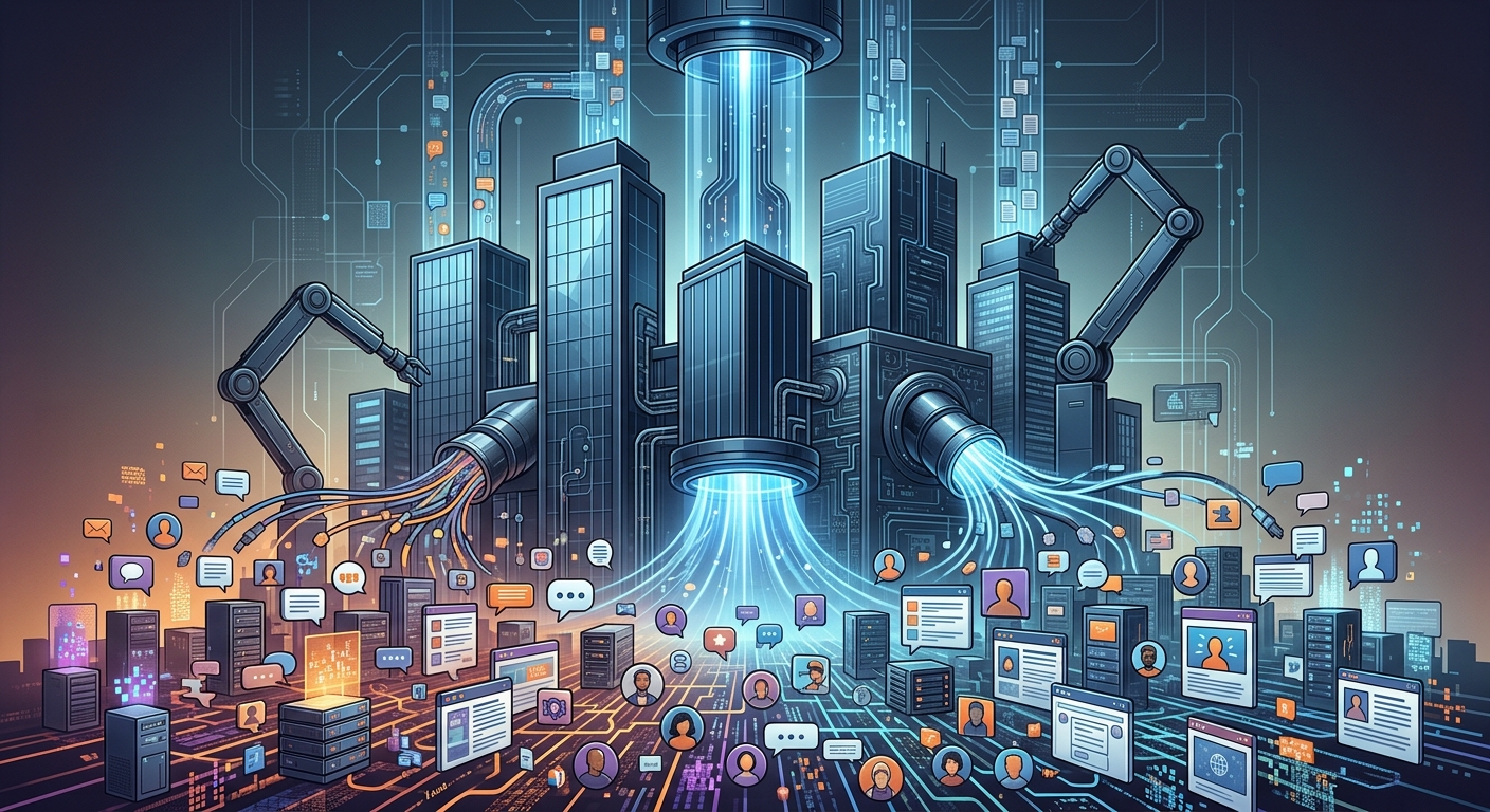 How tech monopolies centralize control over public discourse.