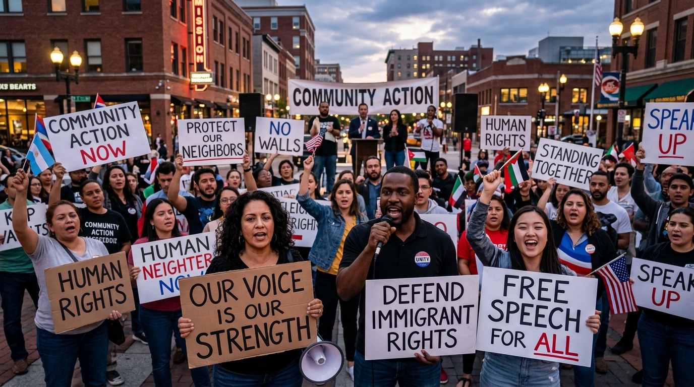 Explore the intersection of immigrant rights, free speech, and local allyship.