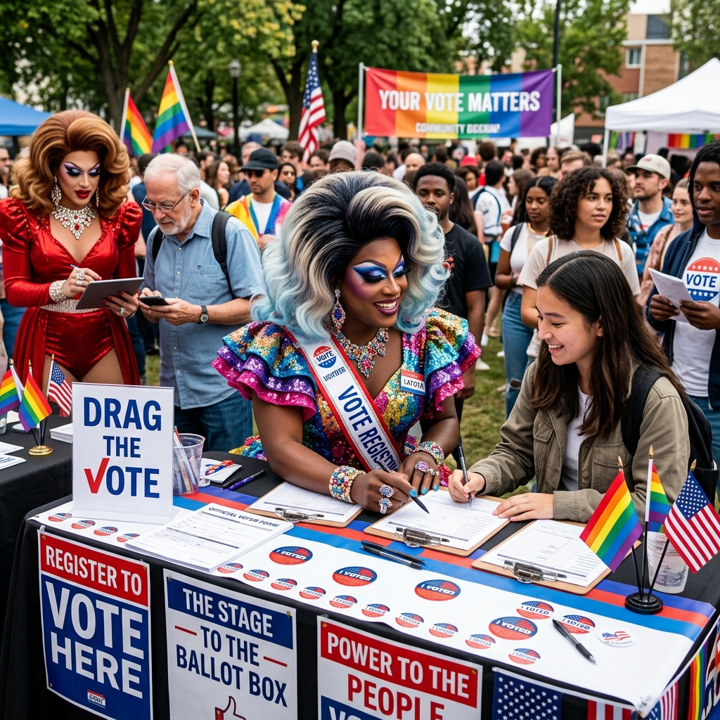Discover how marginalized performance artists are stepping into the political spotlight to secure voting rights and mobilize the LGBTQ+ electorate.