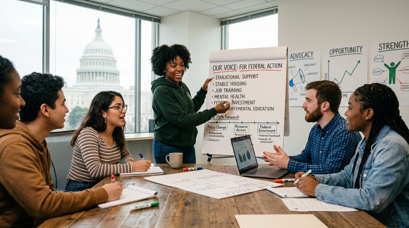 Advocates demand immediate congressional support for youth aging out of care.
