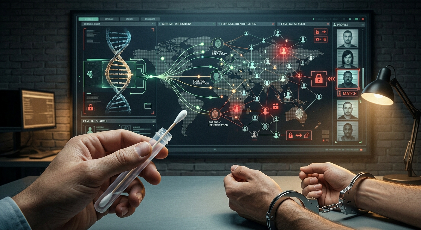 Arrests now fuel massive DNA databases, threatening our basic genetic privacy.