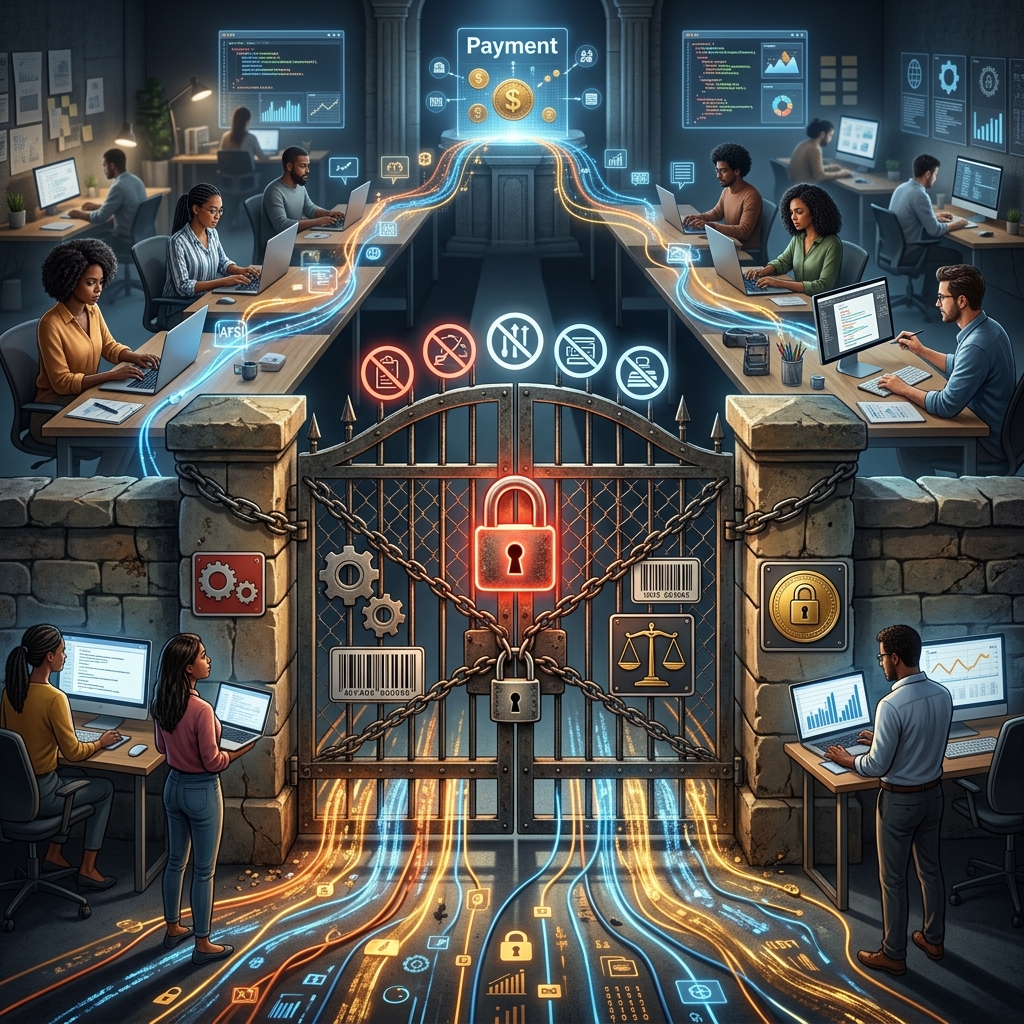 How corporate payment regulations reshape digital economies and human rights.