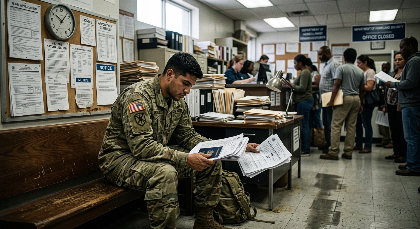 How shifting Department of Defense policies stalled the naturalization process for immigrant soldiers serving the United States.