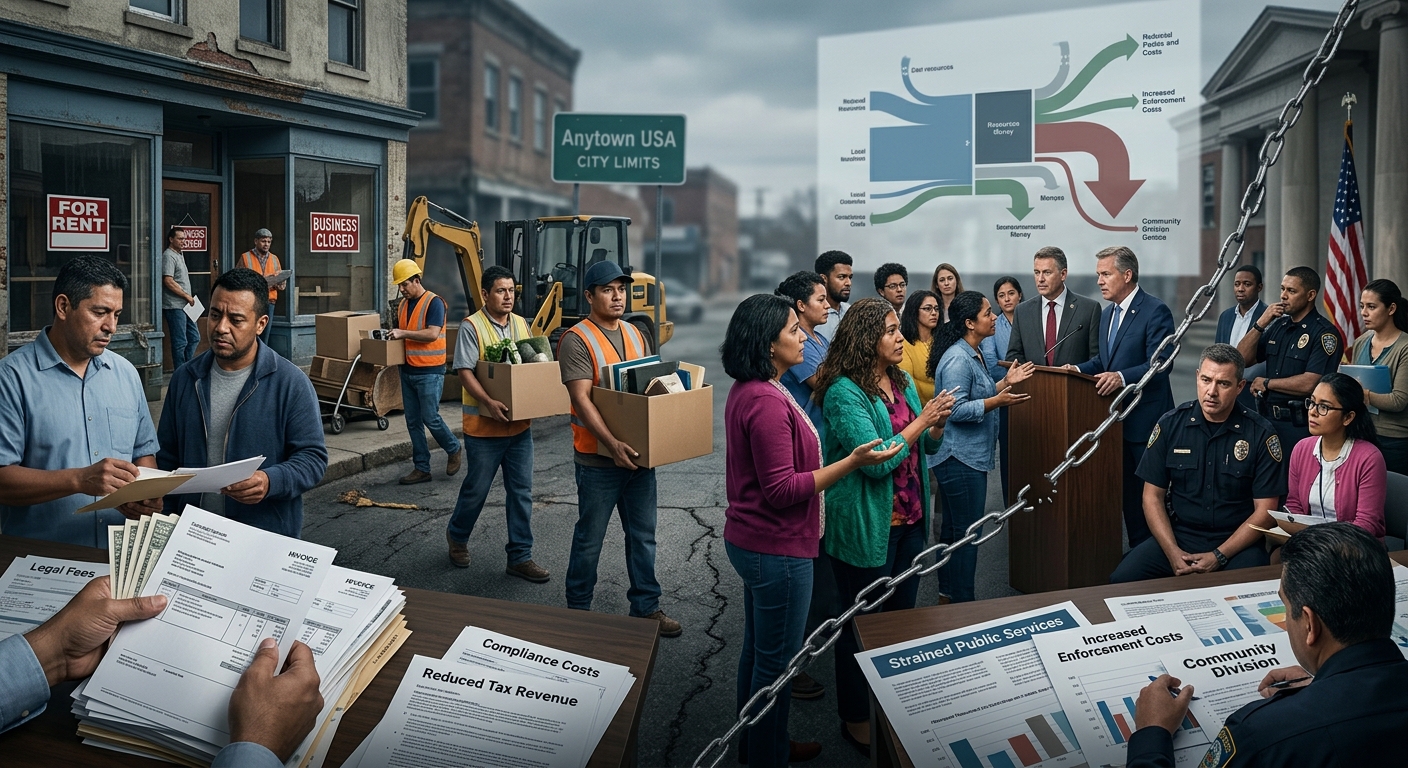 When towns attempt to rewrite federal immigration law, taxpayers foot the bill.