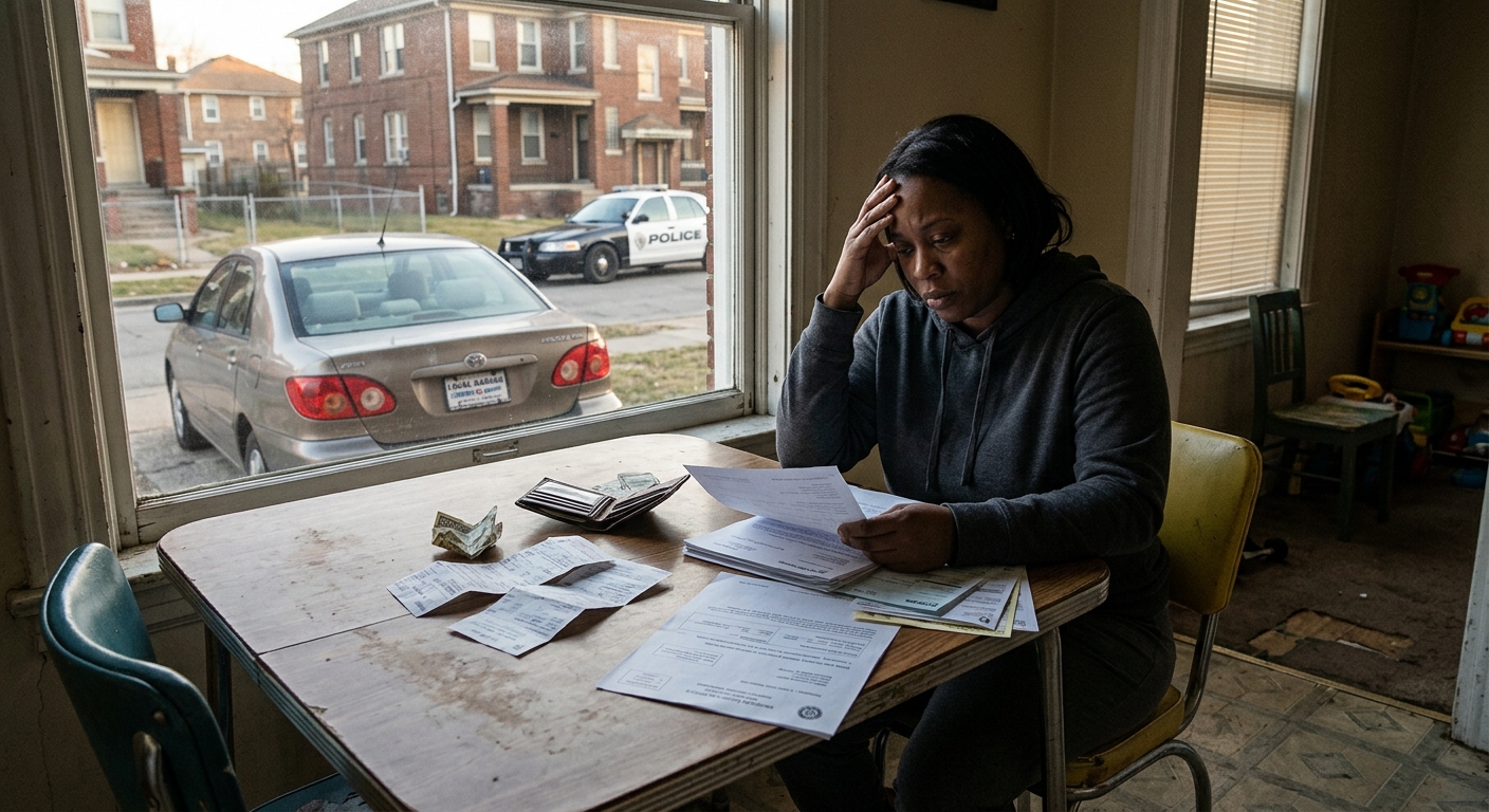 Exploring the devastating cycle of court fines, fees, and license suspensions.