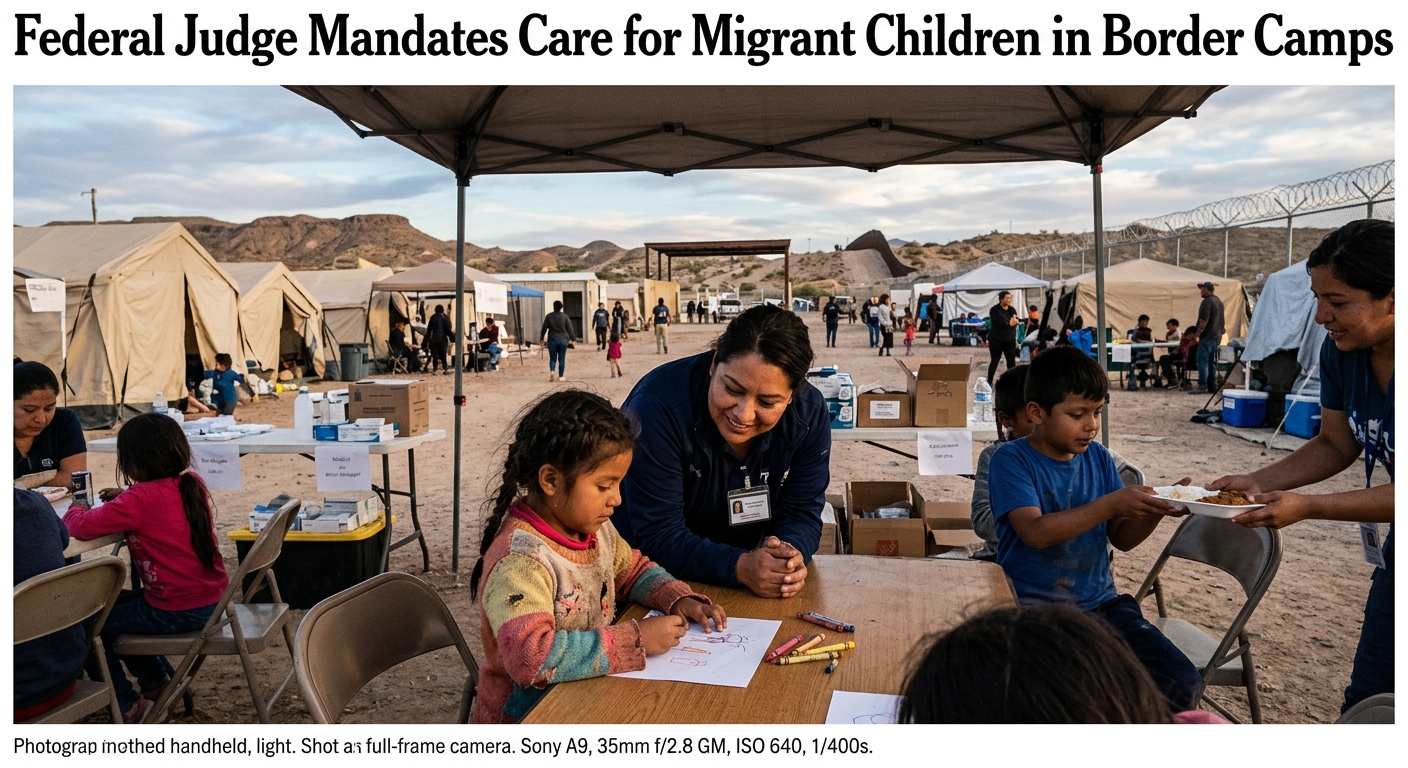 A landmark federal court ruling ensures migrant minors waiting in open-air encampments receive essential care and protections.