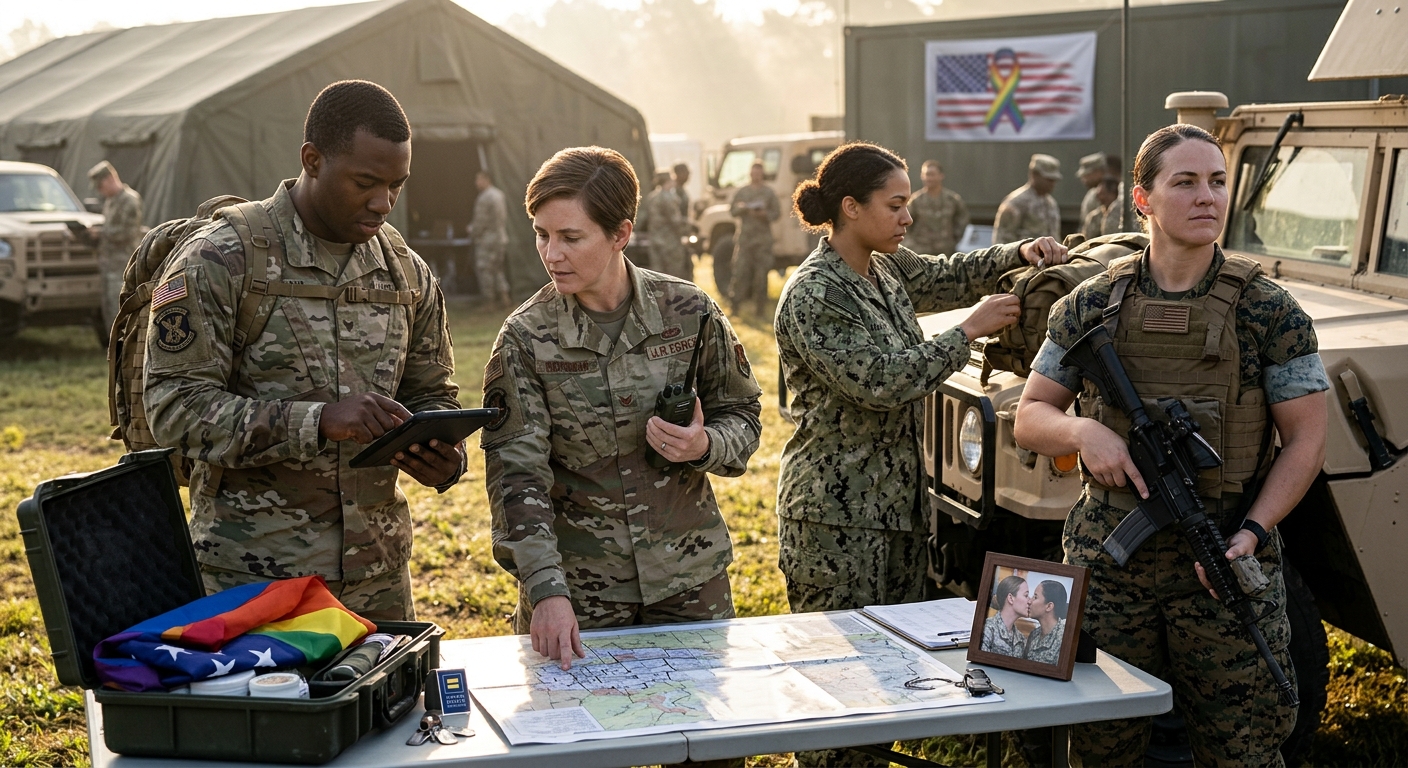 Navigating the ongoing fight for LGBTQ+ military inclusion.