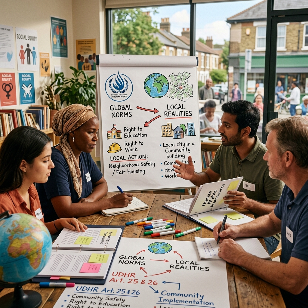 Translate international human rights into actionable local policy and justice.