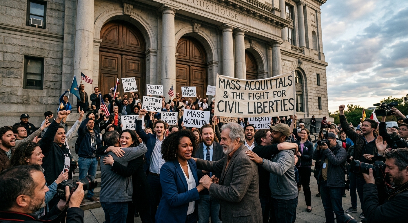 How historic mass acquittals protect First Amendment protest rights.